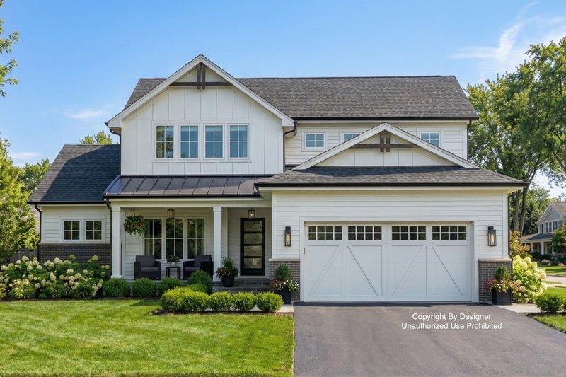 House Design - Exterior - Front Elevation 2 for Farmhouse House Plan #51-1377 - 3 bed, 2.5 bath