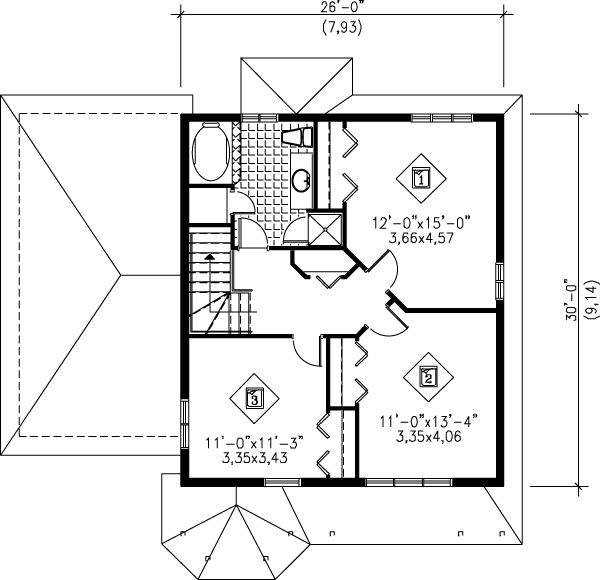 Dream House Plan - Victorian Floor Plan - Upper Floor Plan #25-2022