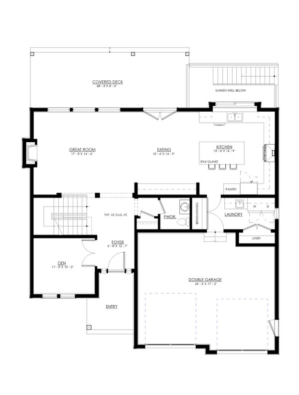 Home Plan - Farmhouse Floor Plan - Main Floor Plan #1114-95
