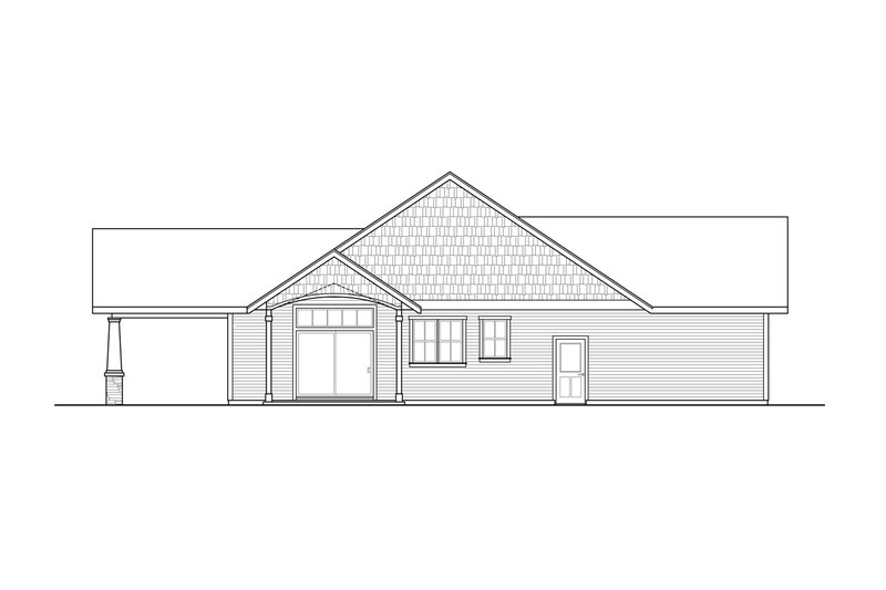 Architectural House Design - Exterior - Other Elevation for Craftsman House Plan #124-1280 - 3 bed, 2.5 bath
