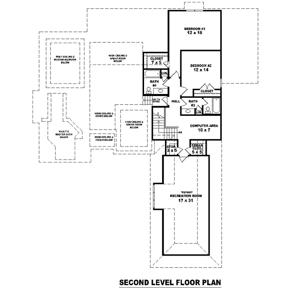 European Floor Plan - Upper Floor Plan #81-1577