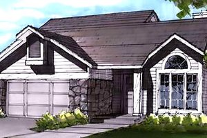 Country Exterior - Front Elevation Plan #320-437