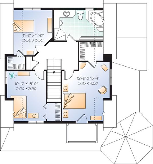 Architectural House Design - Farmhouse Floor Plan - Upper Floor Plan #23-2170