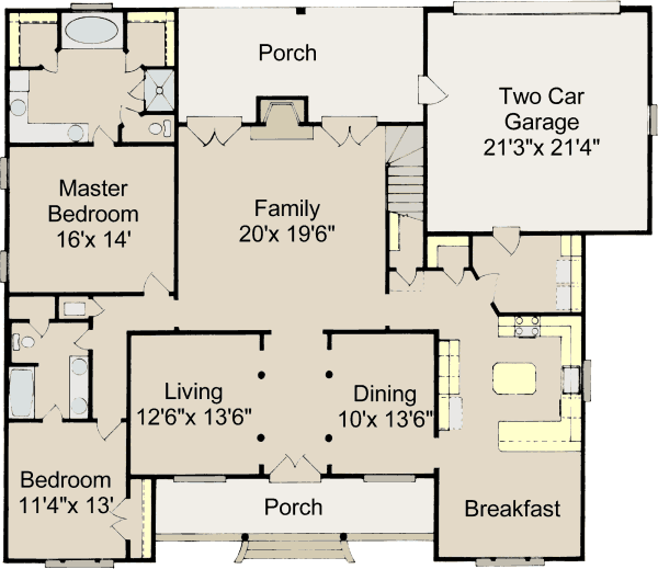 Dream House Plan - European Floor Plan - Main Floor Plan #37-118