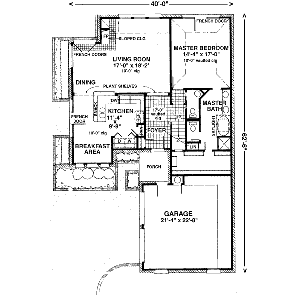 European Floor Plan - Main Floor Plan #410-304