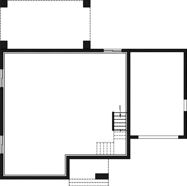 House Plan Design - Contemporary Floor Plan - Lower Floor Plan #23-2761