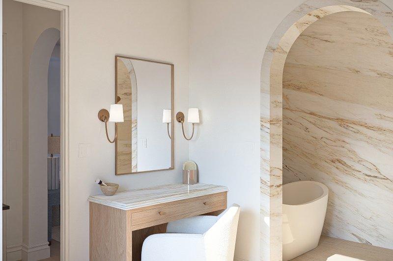 House Blueprint - Interior - Master Bathroom 1 for Beach House Plan #455-765 - 4 bed, 4.5 bath