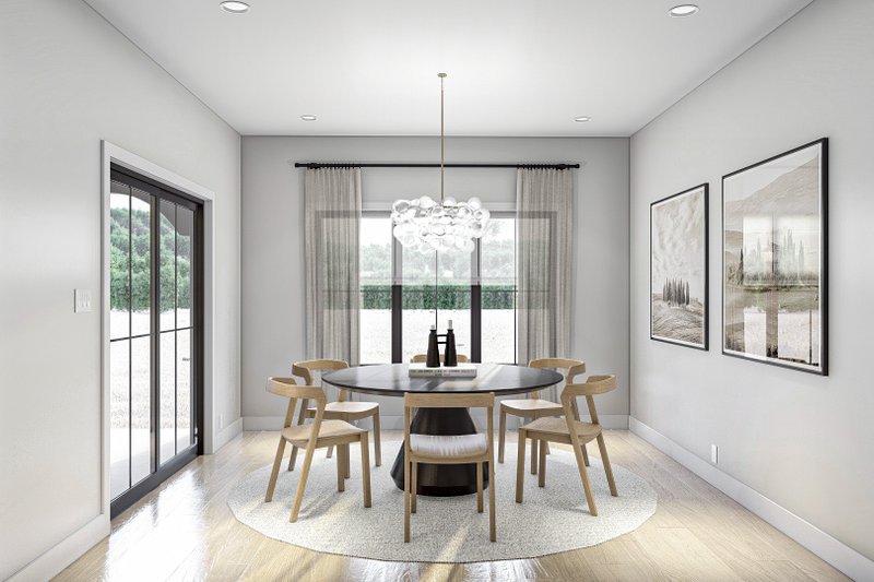 House Blueprint - Interior - Dining Room for Mediterranean House Plan #455-660 - 3 bed, 2 bath