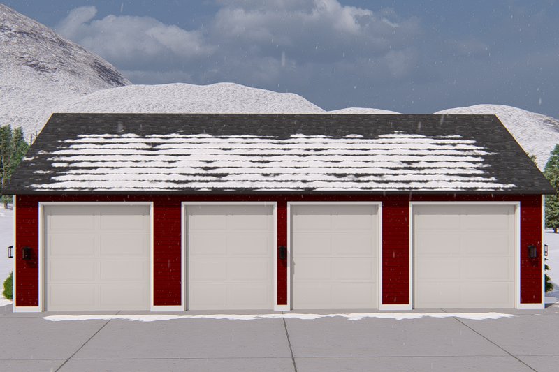 Architectural House Design - Exterior - Rear Elevation 1 for Contemporary House Plan #1060-137, 0 bath