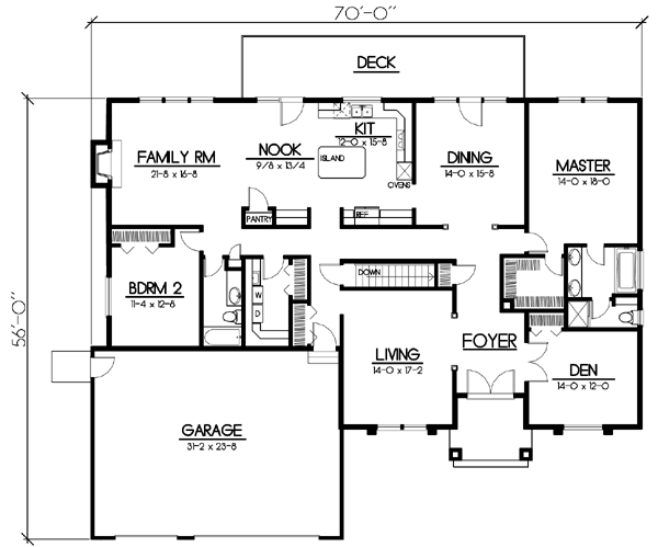 Mediterranean Floor Plan - Main Floor Plan #100-440