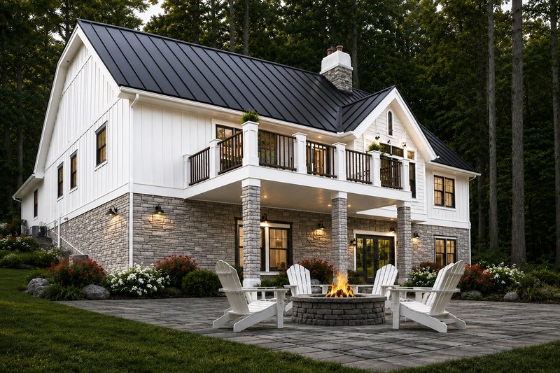 Dream House Plan - Exterior - Rear Elevation for Farmhouse House Plan #928-432 - 3 bed, 2.5 bath