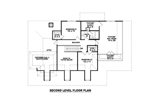 Floor Plan - Upper Floor for Country House Plan #81-13711 - 3 bed, 2.5 bath