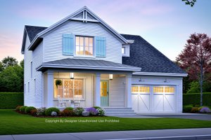 Farmhouse Exterior - Front Elevation Plan #51-1351