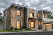 Contemporary Style House Plan - 4 Beds 5 Baths 4433 Sq/Ft Plan #928-353 Exterior 