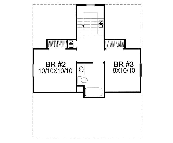 Bungalow Floor Plan - Upper Floor Plan #50-231