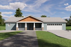 Craftsman Exterior - Front Elevation Plan #1106-177