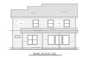 Exterior - Rear Elevation for Modern House Plan #20-2482 - 3 bed, 2.5 bath