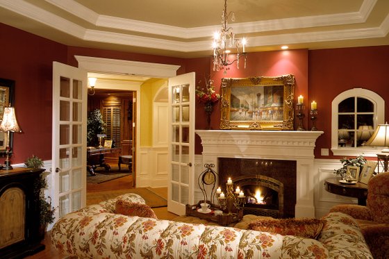 Interior - Family Room for Victorian House Plan #132-175 - 4 bed, 4.5 bath