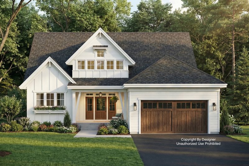 Architectural House Design - Farmhouse Exterior - Front Elevation Plan #51-1303