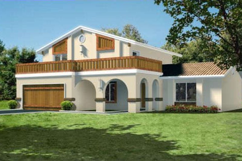 House Plan Design - Mediterranean Exterior - Front Elevation Plan #1-1426