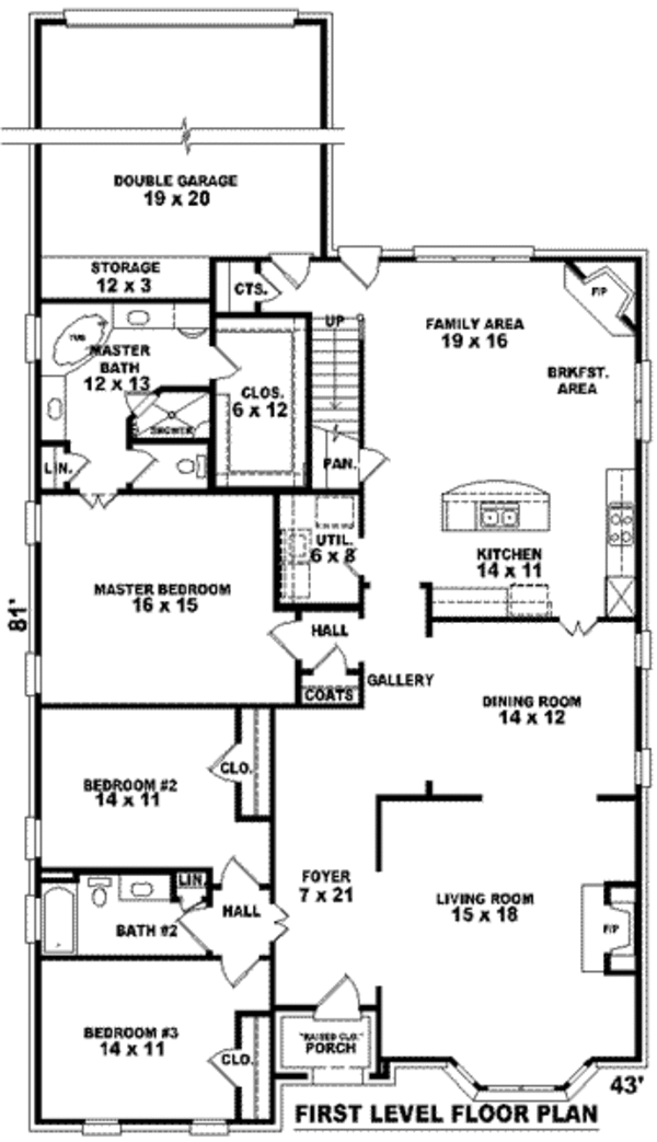 European Floor Plan - Main Floor Plan #81-1219