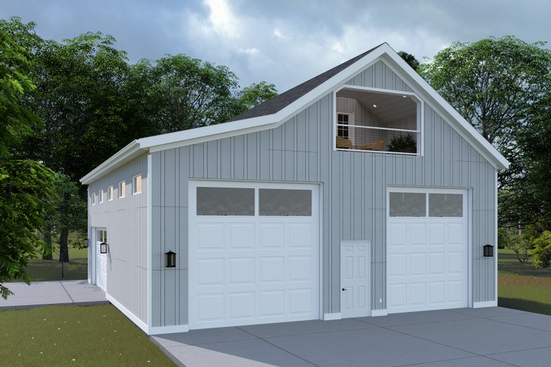 House Design - Exterior - Front Elevation 3 for Barndominium House Plan #1060-227, 0.5 bath