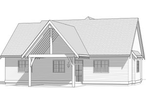 Exterior - Rear Elevation 1 for European House Plan #1114-27 - 2 bed, 1.5 bath
