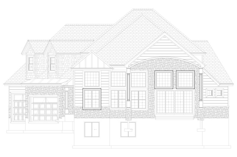 House Blueprint - Exterior - Front Elevation 6 for Craftsman House Plan #1060-477 - 3 bed, 3.5 bath