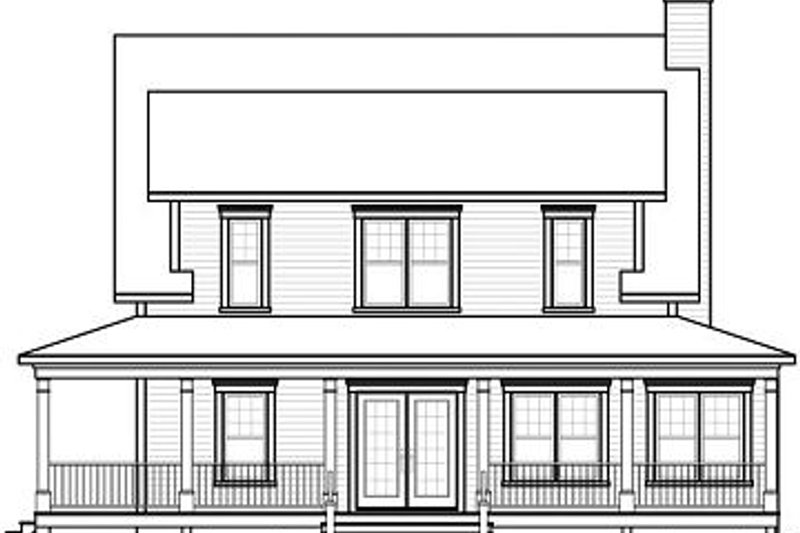 House Plan Design - Exterior - Rear Elevation for Traditional House Plan #23-822 - 3 bed, 1.5 bath