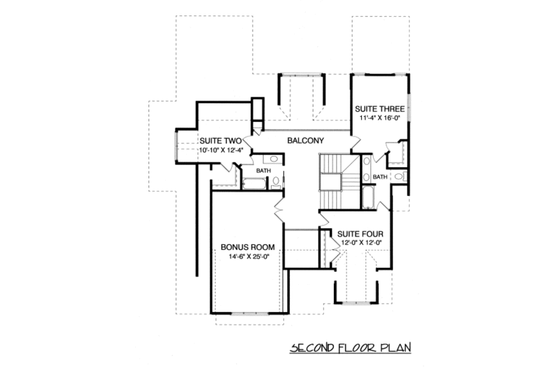 Craftsman Style House Plan - 4 Beds 3.5 Baths 3430 Sq/Ft Plan #413-849 ...