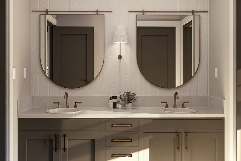 House Plan Design - Interior - Master Bathroom 1 for Farmhouse House Plan #455-561 - 4 bed, 2.5 bath