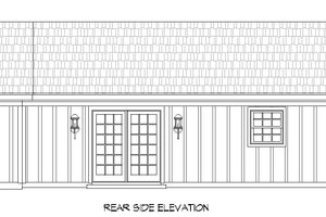 Exterior - Rear Elevation for Ranch House Plan #932-569 - 3 bed, 2 bath
