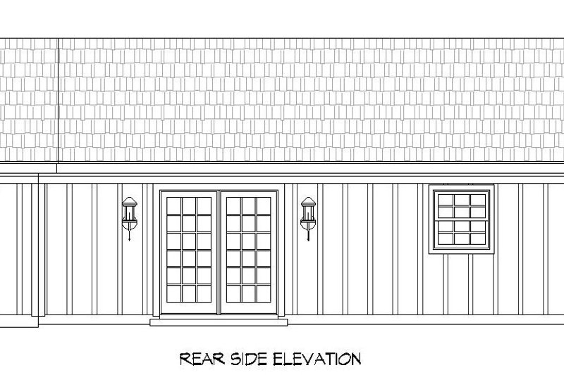 Dream House Plan - Exterior - Rear Elevation for Ranch House Plan #932-569 - 3 bed, 2 bath