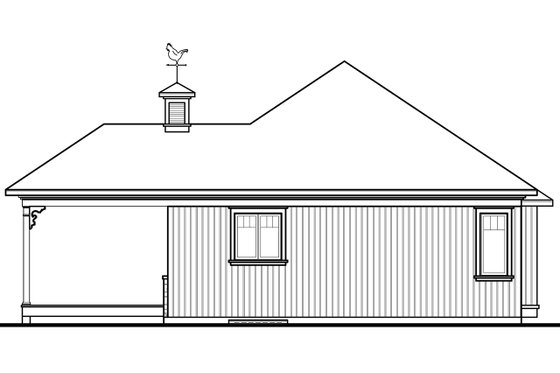 Exterior - Rear Elevation for Modern House Plan #23-2661 - 2 bed, 1 bath