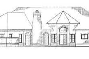Exterior - Rear Elevation for European House Plan #72-170 - 4 bed, 3 bath