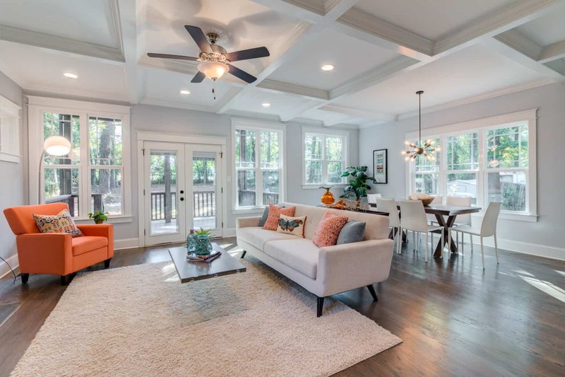 Home Plan - Interior - Family Room for Craftsman House Plan #79-317 - 2 bed, 2.5 bath