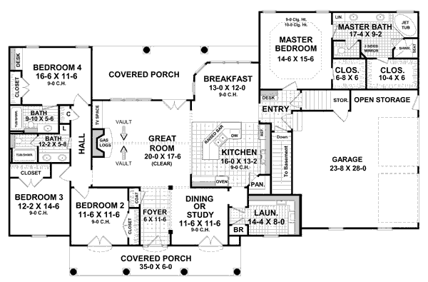 Traditional Floor Plan - Main Floor Plan #21-273