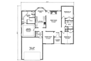 European Style House Plan - 3 Beds 2 Baths 1630 Sq/Ft Plan #412-121 