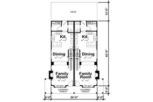 Floor Plan - Main Floor for Country House Plan #20-2383 - 2 bed, 2.5 bath