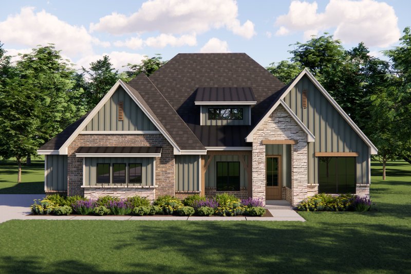 Dream House Plan - Exterior - Front Elevation 3 for Craftsman House Plan #1119-11 - 5 bed, 3 bath