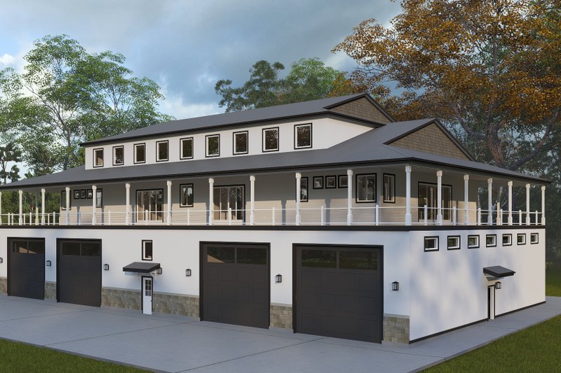 Home Plan - Exterior - Front Elevation 3 for Barndominium House Plan #1060-391 - 2 bed, 2.5 bath