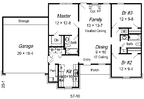 Cottage Floor Plan - Main Floor Plan #329-162
