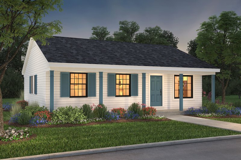 Dream House Plan - Ranch Exterior - Front Elevation Plan #72-101