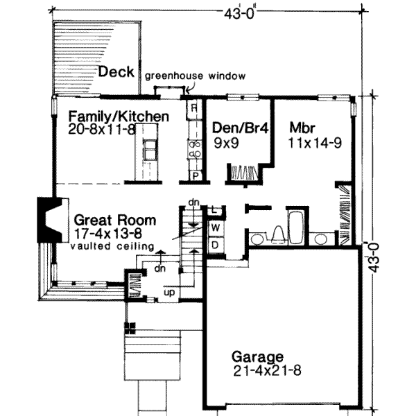 House Design - Floor Plan - Main Floor Plan #320-128
