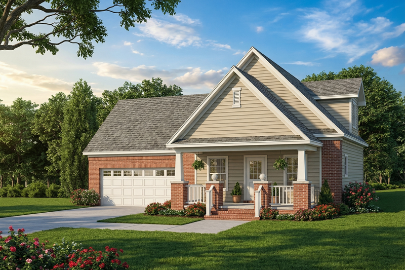 Dream House Plan - Farmhouse Exterior - Front Elevation Plan #17-2294