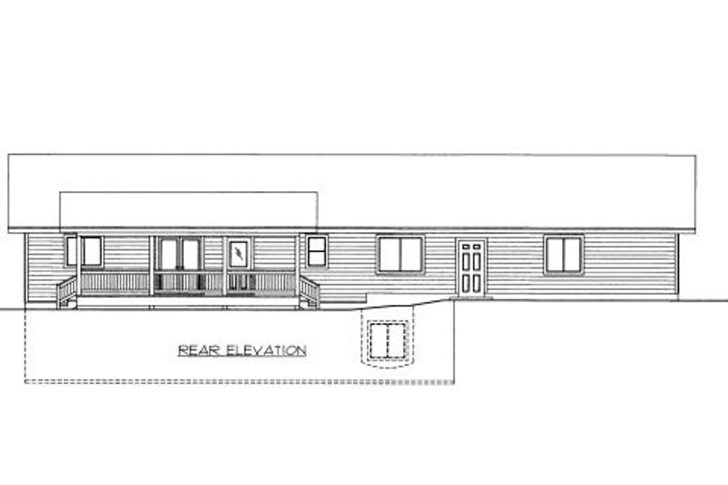 House Design - Exterior - Rear Elevation for Traditional House Plan #117-798 - 2 bed, 2 bath
