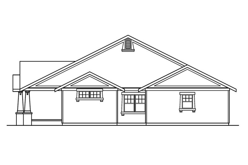 Architectural House Design - Exterior - Other Elevation 1 for Craftsman House Plan #124-496 - 3 bed, 2 bath