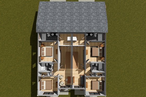 Floor Plan - Upper Floor 1 for Cottage House Plan #513-2295 - 6 bed, 6 bath
