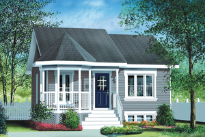 Cottage Exterior - Front Elevation Plan #25-155