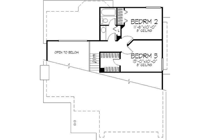 Home Plan - Floor Plan - Upper Floor for Traditional House Plan #320-335 - 3 bed, 2 bath